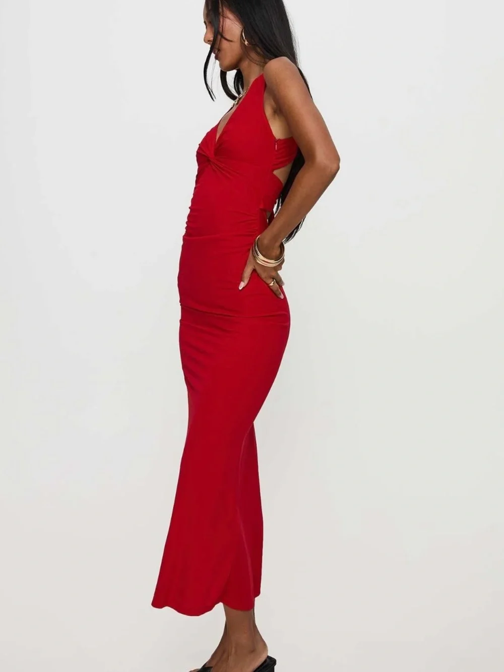 Princess Polly Red Halter Maxi dress - Picture 2 of 2